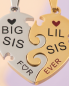 Preview: Freundschaftskette Schwester Herz Edelstahl Gold Silber Set