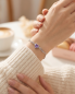 Preview: Armband Herz & Engelsflügel 925 Silber Violett