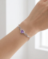 Preview: Armband Herz & Engelsflügel 925 Silber Violett