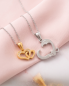 Preview: Partnerkette 3 Herzen Gold-Silber | Edelstahl & Zirkonia
