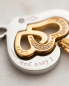 Preview: Partnerkette 3 Herzen Gold-Silber | Edelstahl & Zirkonia