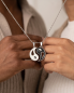 Preview: Yin Yang Partnerkette Edelstahl | 2-teiliges Amulett