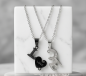 Preview: Partnerkette LOVE Schwarz-Silber | 316L Edelstahl