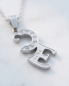 Preview: Edelstahl Partnerketten-Set "Love" – Blau & Silber
