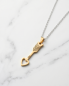 Preview: Partnerkette Herz & Pfeil Gold-Silber | Edelstahl