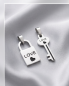 Preview: Partnerkette Schloss & Schlüssel aus Edelstah