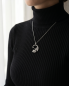 Preview: Katzen Partnerkette Yin & Yang Stil | Schwarz-Silber