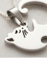 Preview: Katzen Partnerkette Yin & Yang Stil | Schwarz-Silber