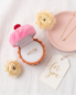 Preview: Cupcake Ringbox aus Samt Rosa
