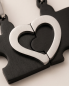 Preview: Puzzle-Partnerketten aus Edelstahl in Schwarz und Silber