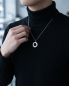 Preview: Edelstahl Halskette Ring Zirkonia Silber
