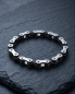 Preview: Biker Armband Edelstahl Motorradkette Silber-Gold