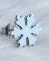 Preview: Edelstahl Ohrstecker Schneeflocke 1x1 cm