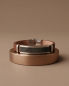 Preview: Herren Kunstleder-Armband Braun mit Carbon-Optik Inlay