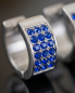 Preview: Edelstahl Klapp-Creolen „Midnight Blue“