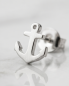 Preview: Edelstahl Ohrstecker Anker mit Etui 7x7 mm
