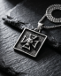 Preview: Edelstahl Kette Eisernes Kreuz mit Totenkopf
