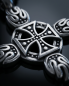 Preview: Edelstahl Kette Keltisches Flammenkreuz