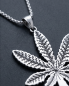 Preview: Edelstahl Kette Hanfblatt Cannabis