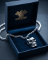 Preview: Edelstahl Königskette mit 3D Totenkopf Anhänger