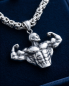 Preview: Edelstahl Königskette "Bodybuilder" Anhänger