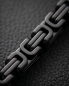 Preview: Herren Königsketten-Armband "Rebel" Schwarz im Used-Look