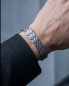 Preview: Edelstahl Herren-Armband "Linearis" mit Riffel-Struktur