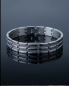 Preview: Edelstahl Herren-Armband "Linearis" mit Riffel-Struktur