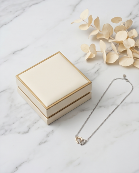 Preview: Collier Elegantes Doppelherz 925 Silber