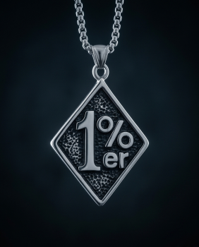 1%er Edelstahl Halskette – Outlaw & Biker Schmuck Anhänger