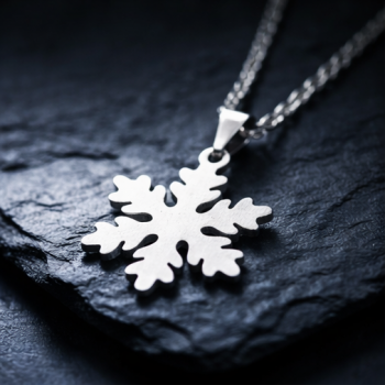 Anhänger Schneeflocke aus Edelstahl