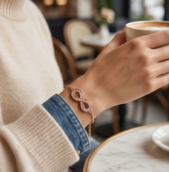 Preview: Unendlich Armband Rosé Gold
