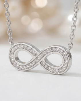 Preview: collier-unendlichkeit-edelstahl-silber-infinity-kette