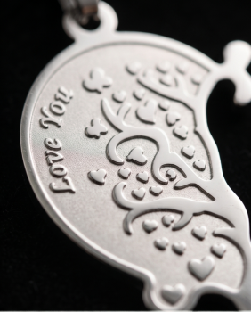 Preview: Partnerkette Herz & Lebensbaum Gold-Silber | Edelstahl