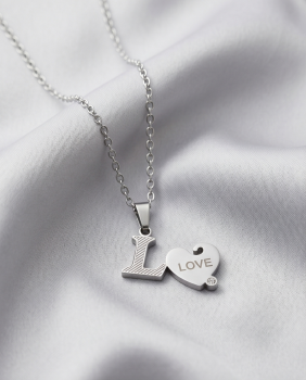 Partnerkette LOVE Silber-Edition | 316L Edelstahl