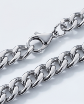 Preview: Panzerarmband Edelstahl massiv