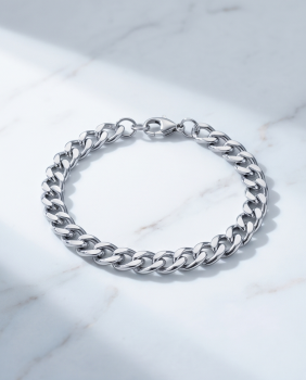 Panzerarmband "Pure Elegance" – Massives Edelstahl-Statement
