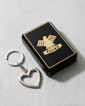 Schlüsselanhänger Herz-Silhouette – Minimalistischer Metall-Anhänger