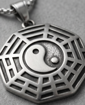Preview: Edelstahl Kette Yin Yang Bagua