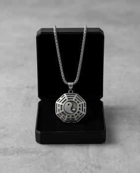 Edelstahl Kette Yin Yang Bagua