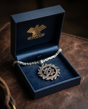 Edelstahl Königskette "Sonnenrad" Amulett