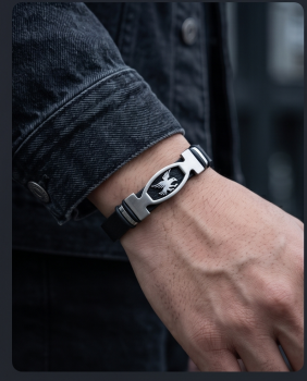Preview: Herren Kunstleder-Armband 