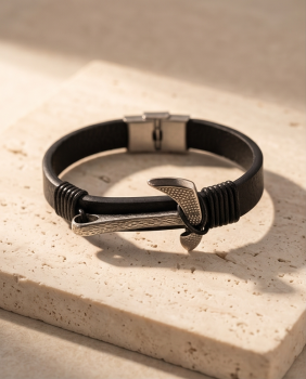 Herren Leder-Armband "Gungnir" mit Wikinger-Axt