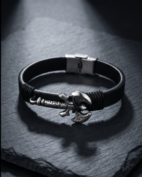 Herren Leder-Armband "Ragnar" mit Wikinger-Axt