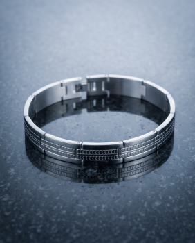 Edelstahl Armband "Industria" mit Reifenprofil