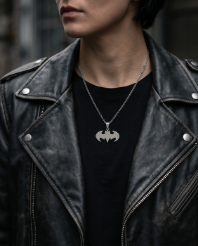 Preview: Edelstahl Halskette Fledermaus – Bat Anhänger