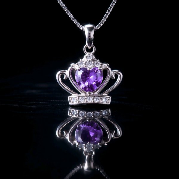Anhänger Krone Rosa 925 Silber