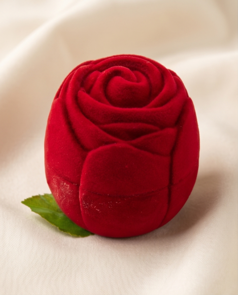 Romantische Rosen-Ringbox | Etui für Verlobung & Hochzeit
