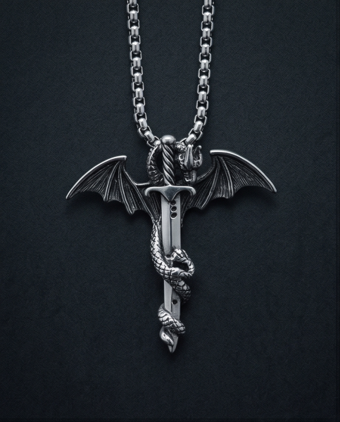 Drachen Kette Edelstahl