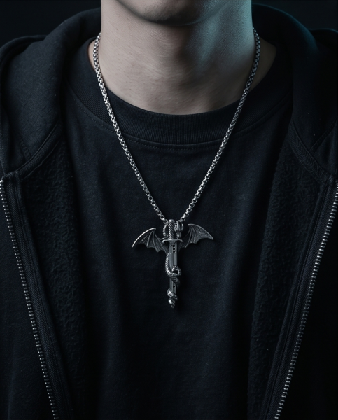 Drachen Kette Edelstahl